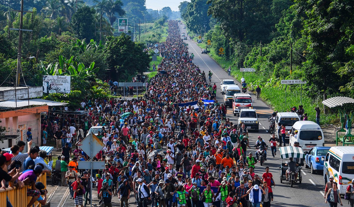 Immigration Caravan heading towards the United States